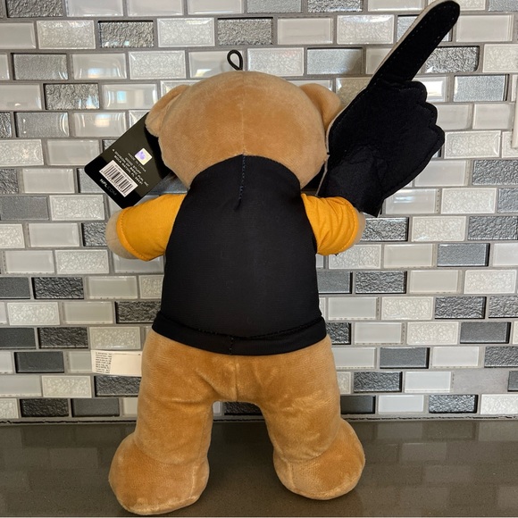 Pittsburgh Steelers NFL Football Bear Plush #1 Finger T-Shirt / 14” / BRAND NEW - Picture 7 of 16